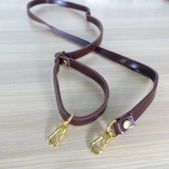 VINTAGE Bag Strap Brown Leather Crossbody Belt Handle Adjustable Retro 42 in‎ - Picture 1 of 9